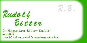 rudolf bitter business card